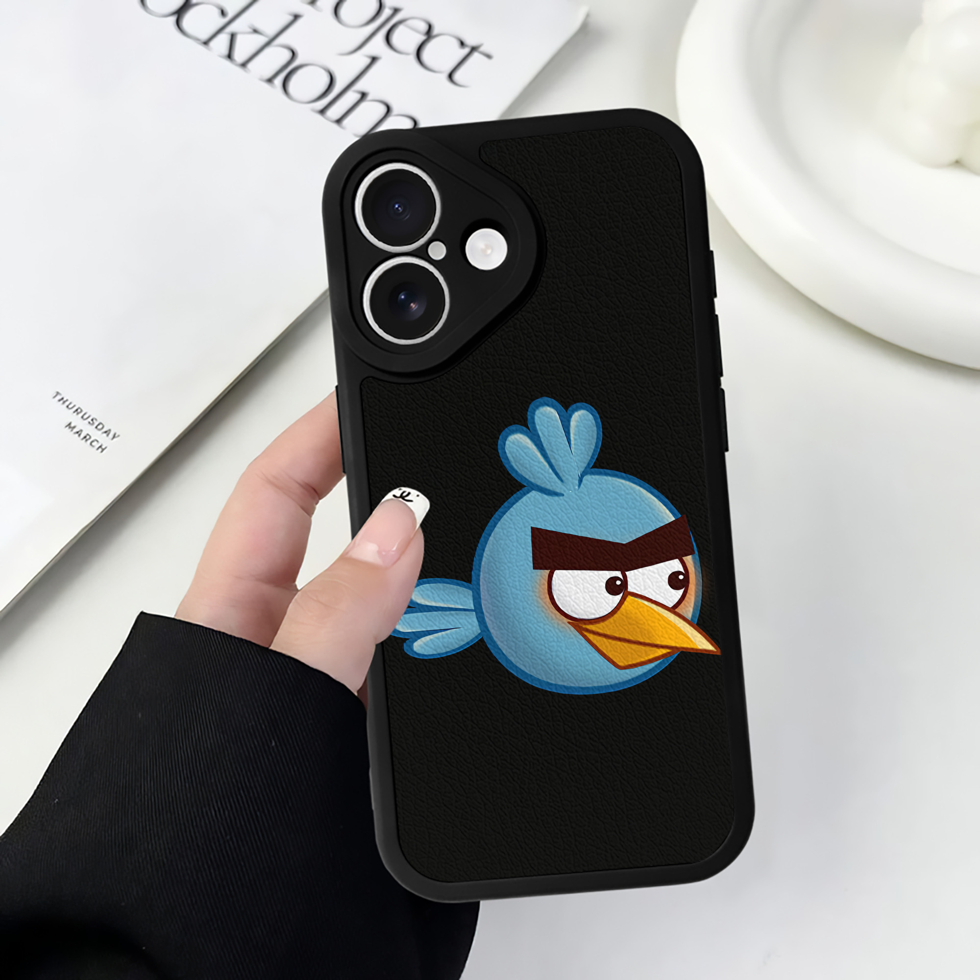 （画像用） Angry Birds アングリーバード 【iPhone 16シリーズ対応】シリコンスマホケース（レザー調） 材質：シリコン